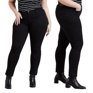Levi’s Plus 311 Shaping Skinny Jeans Black Stretch Denim 20W